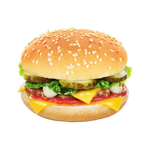Cheeseburger with Salad